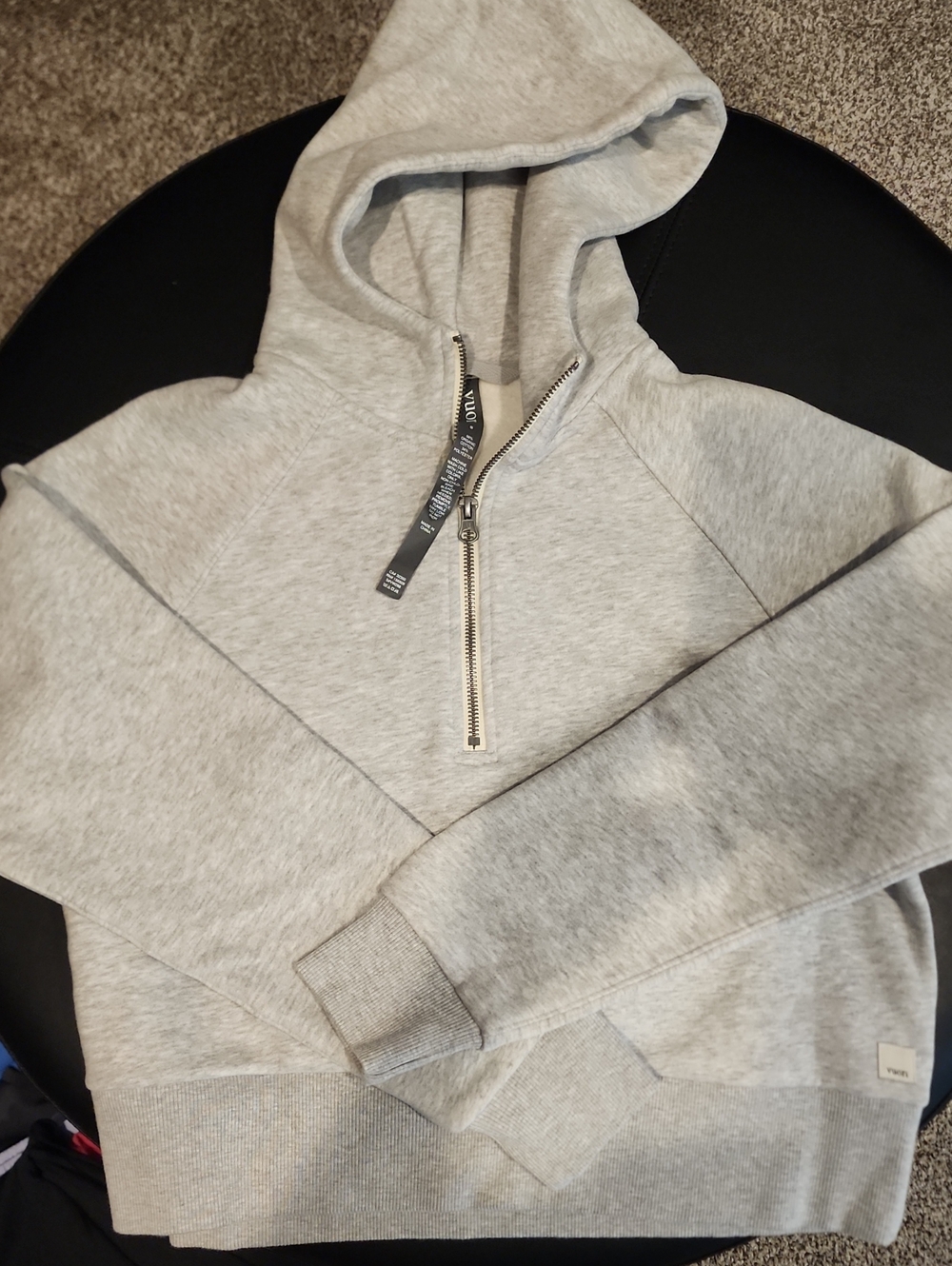 Vuori Light Gray Half-Zip Hoodie